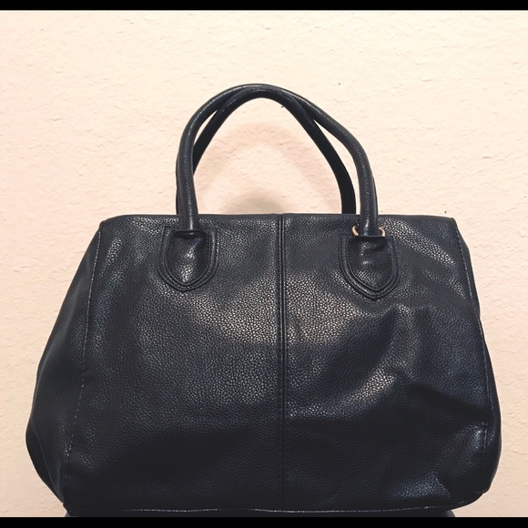 New York & Company Black Leather Satchel - Picture 1 of 8